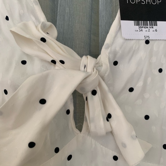 Topshop Polka Dot Dress with Open Back - Picture 6 of 7